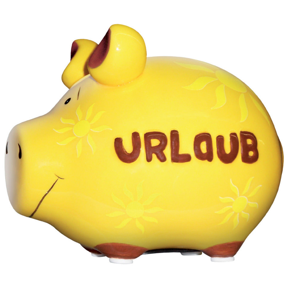 Sparschwein klein "Urlaubschwein", 12,5 x 9 x 9 cm, Keramik KCG 10026919 KCG 100472/10026919 Urlaubschwein