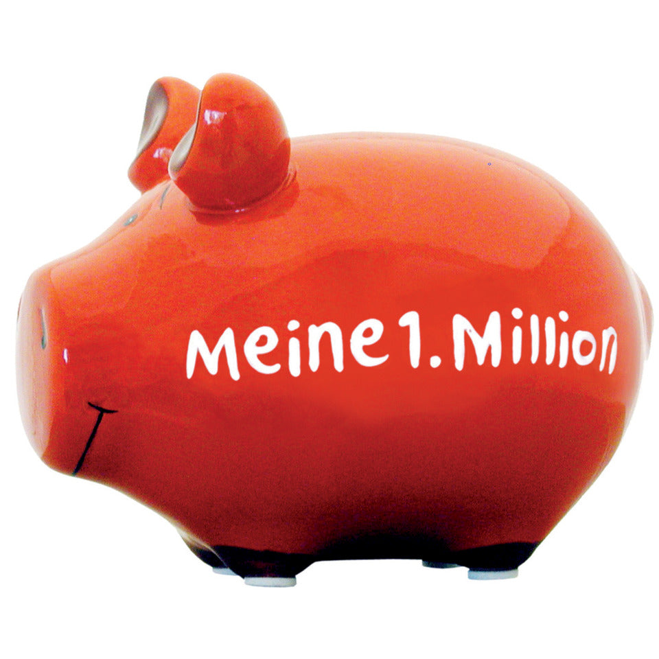 Sparschwein klein "Meine 1.Million", 12,5 x 9 x 9 cm, Keramik KCG 100957 KCG 100957/10026902 Meine 1.Million