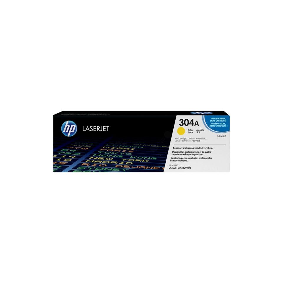 Lasertoner Nr. 304A, 2.800 Seiten, yellow HP CC532A