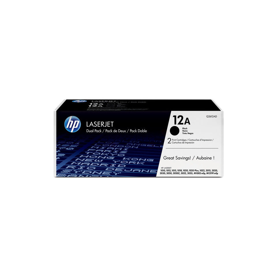 Lasertoner Nr. 12A, 2 x 2.000 Seiten, schwarz HP Q2612AD