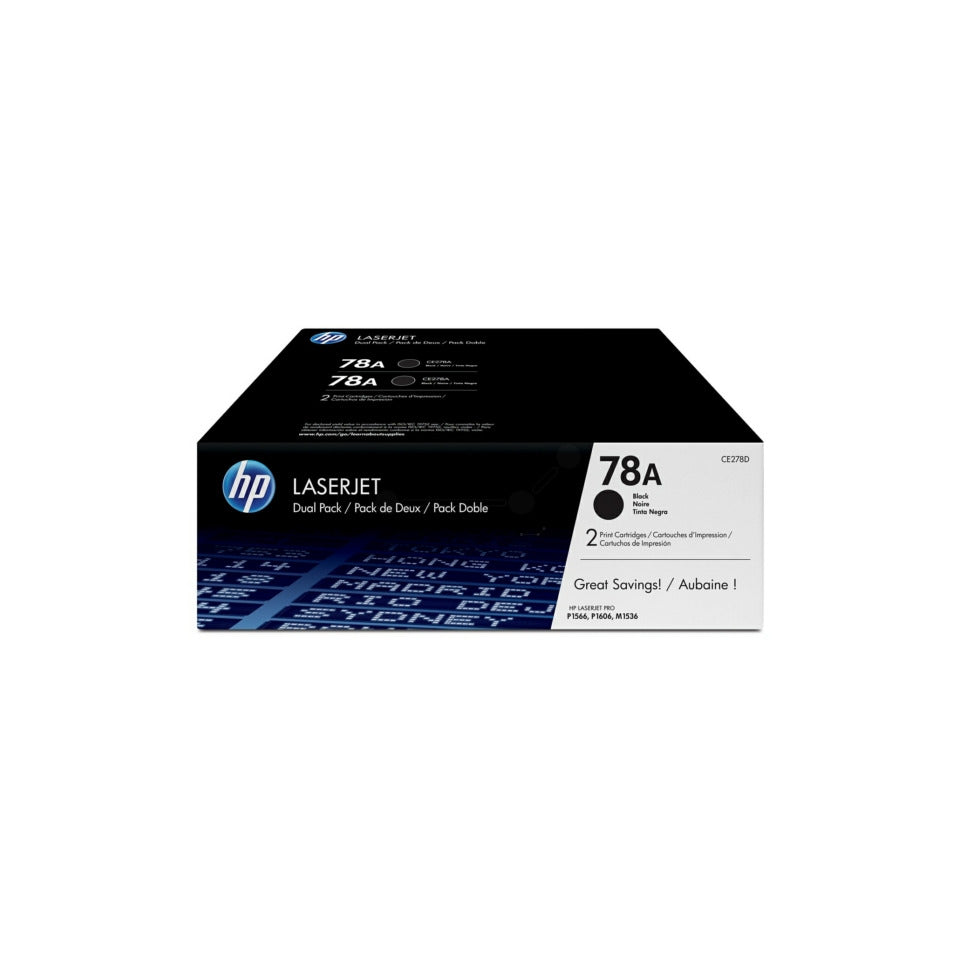 Lasertoner Nr. 78A, 2 x 2.100 Seiten, schwarz HP CE278AD