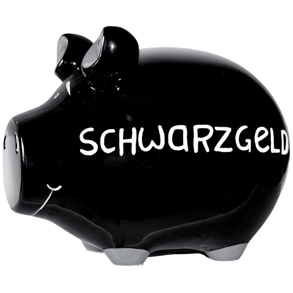 Sparschwein mittel "Schwarzgeld", 17 x 15 x 15 cm, Keramik KCG 10027156 KCG 101053/10027156 Schwarzgeld