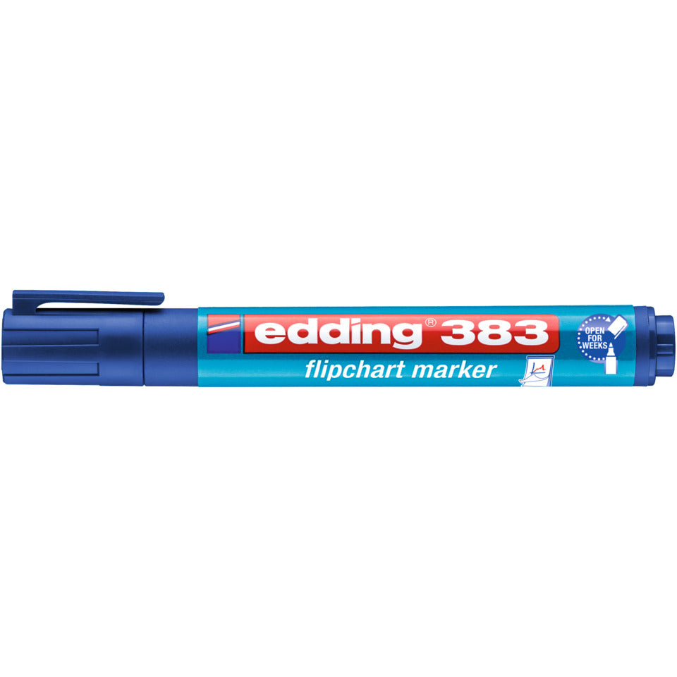 Flipchartmarker 383, 1-5 mm, Keilspitze, blau EDDING 4-383003 EDDING 4-383003 nachfüllbar Keilspitze