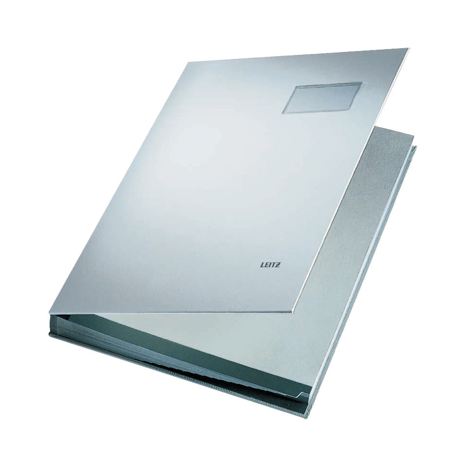 Unterschriftsmappe, 20 Fächer, Überzug PP, grau LEITZ 5700-00-85 LEITZ 57000085 Einband PP-kaschiert