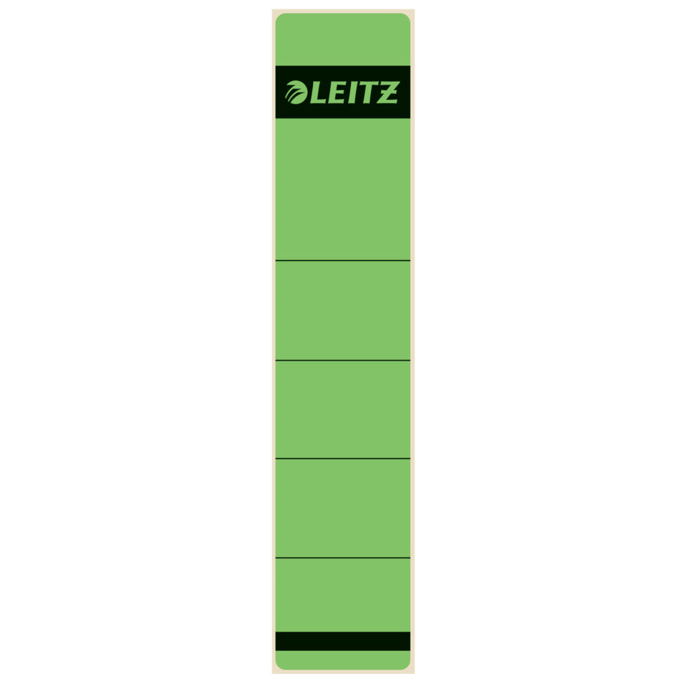 Ordnerrückenschild selbstklebend, 39 x 191 mm, schmal/kurz, 10 Stück, grün LEITZ 1643-00-55 LEITZ 16430055 skl PG 10ST