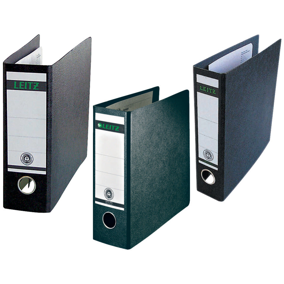 Qualitäts-Ordner 180° Hartpappe, A4 quer, 80mm, schwarz LEITZ 1074-00-00 LEITZ 10740095 77mm