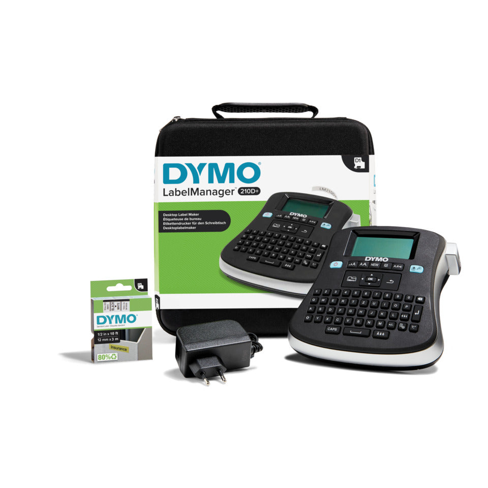 Beschriftungsgerät LabelManager™ 210D+, QWERTZ-Tastatur, Kofferset DYMO S0964070 DYMO S0964070 i.Koffer