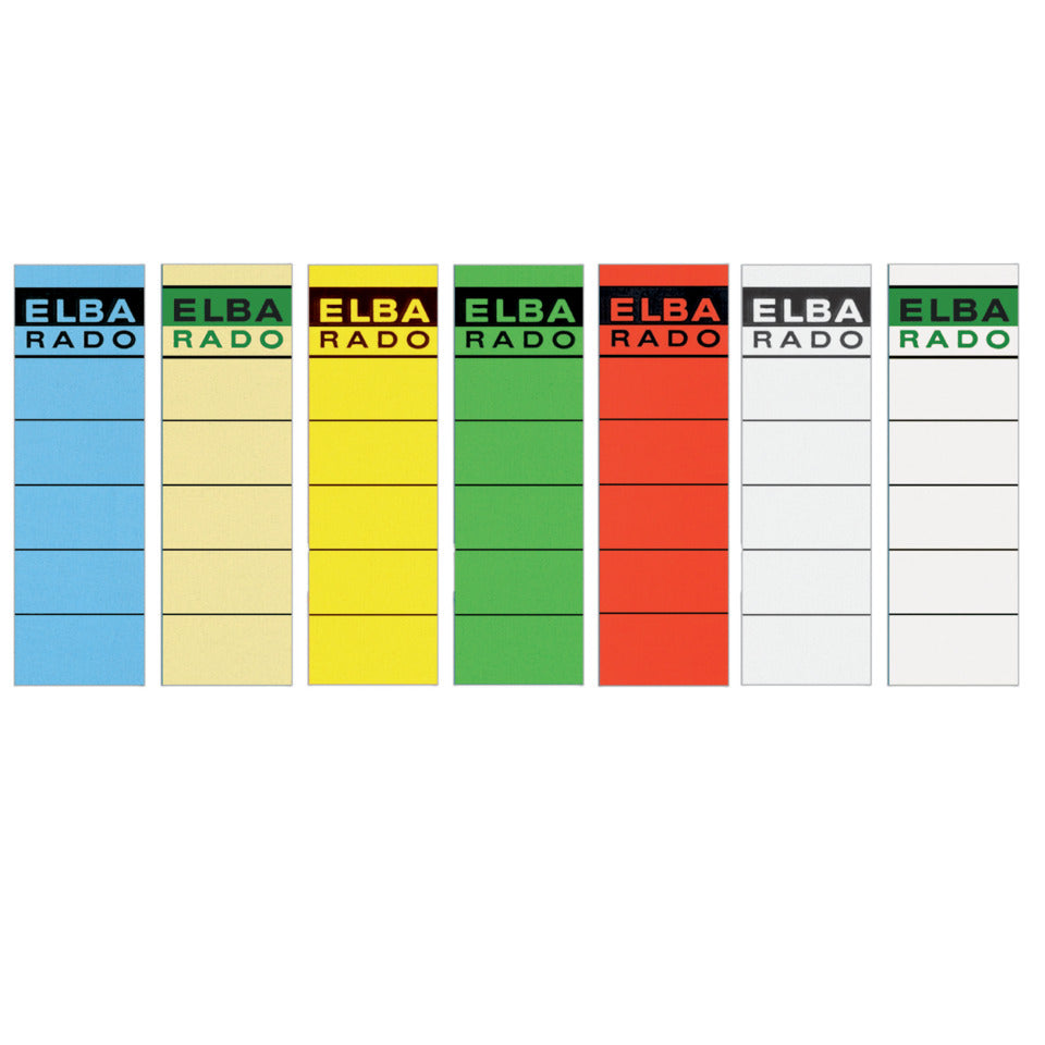 Ordnerrückenschild rado selbstklebend, 59 x 190 mm, kurz/breit, 10 Stück, rot ELBA 100420950 ELBA 100420950 04617RO SK 10ST