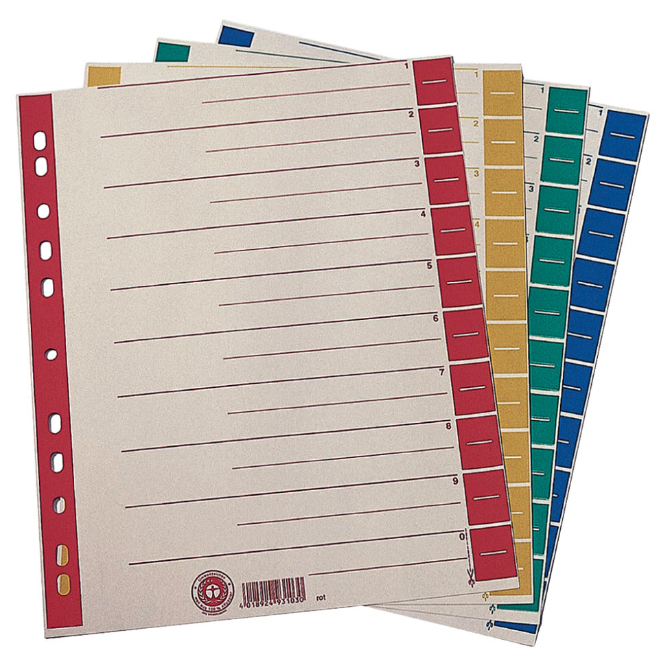 Trennblatt A4 100 Stück chamois
/rot   ungeöst  9541103100 9541103100 ungeöst