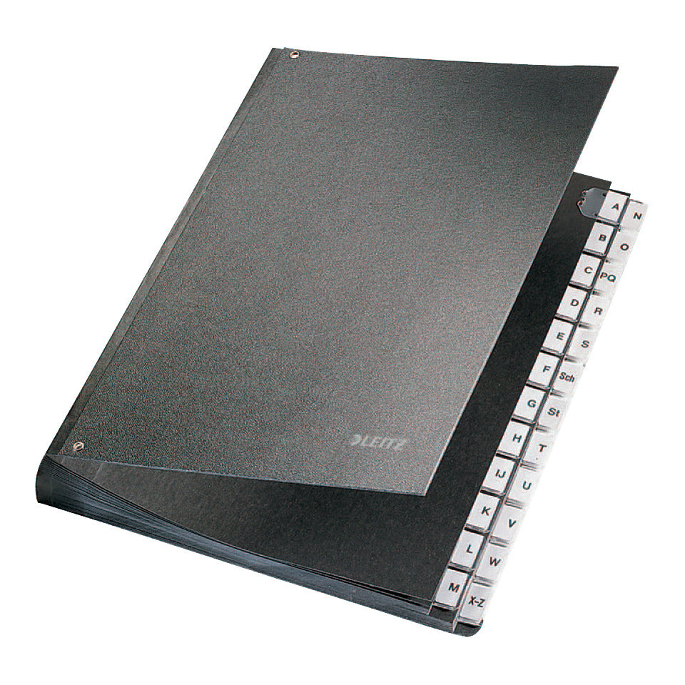 Pultordner A-Z, 24 Fächer, Hartpappe, schwarz LEITZ 5824-00-95 LEITZ 58240095 24 Fächer Pappe