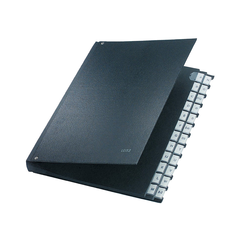 Pultordner A-Z, 24 Fächer, PP, schwarz LEITZ 5924-00-95 LEITZ 59240095 24 Fächer