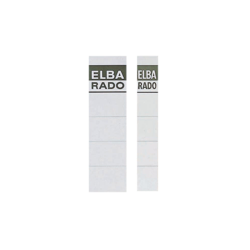 Ordnerrücken-Einsteckschild Rado, 44 x 190 mm, breit/kurz, 10 Stück, weiß ELBA 100420960 ELBA 100420960 04297 breit
