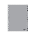 Plastikregister, PP, Jan. - Dez., grau, DIN A4, 215/230 x 297 mm, 12 Blatt DURABLE 6514 10 DURABLE 6514 10 geprägte Taben
