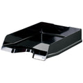Briefablage VIVA, DIN A4/C4, stapelbar, mit Clip, hochglänzend, schwarz HAN 10275-13D