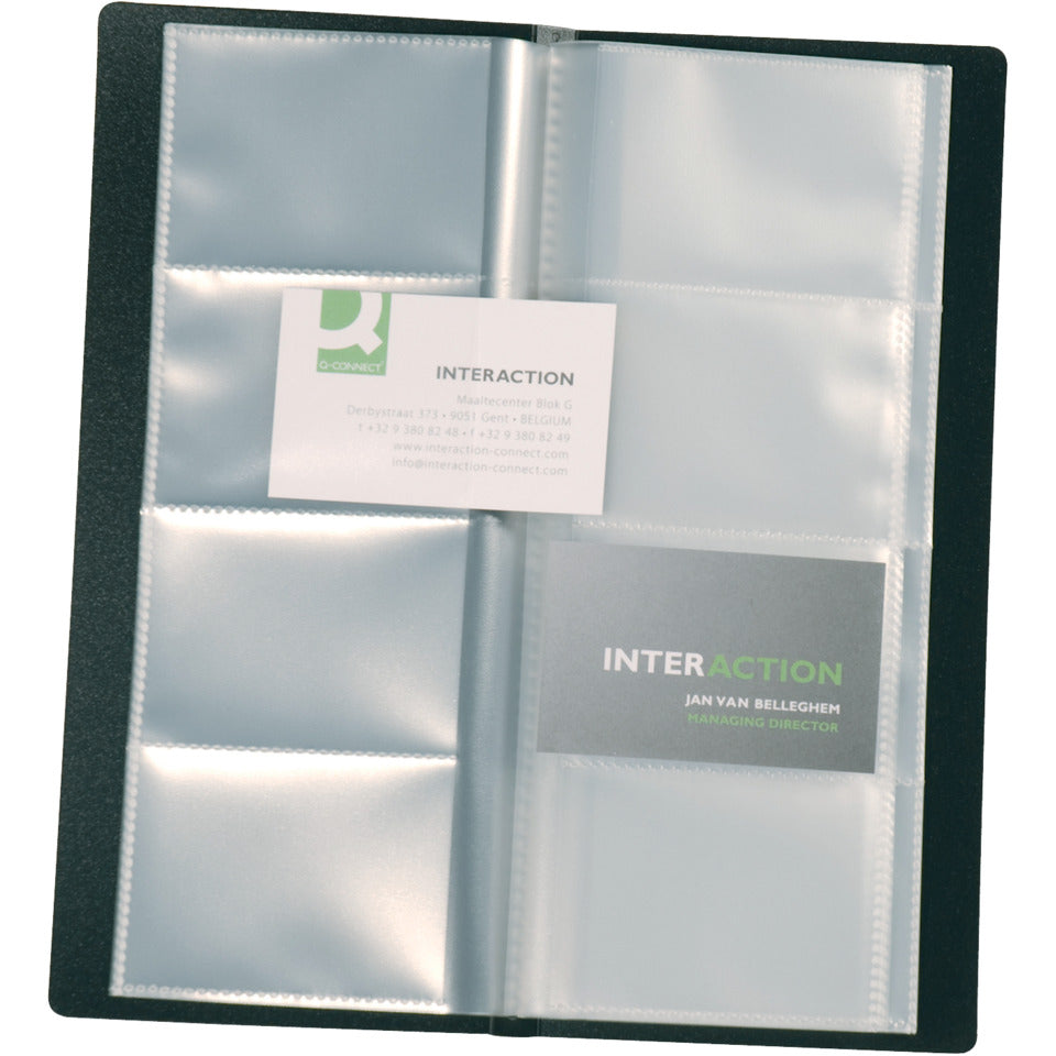 Visitenkartenbuch, 11x26 cm, schwarz Q-CONNECT KF03663 Q-CONNECT KF03663  f. 96 Karten