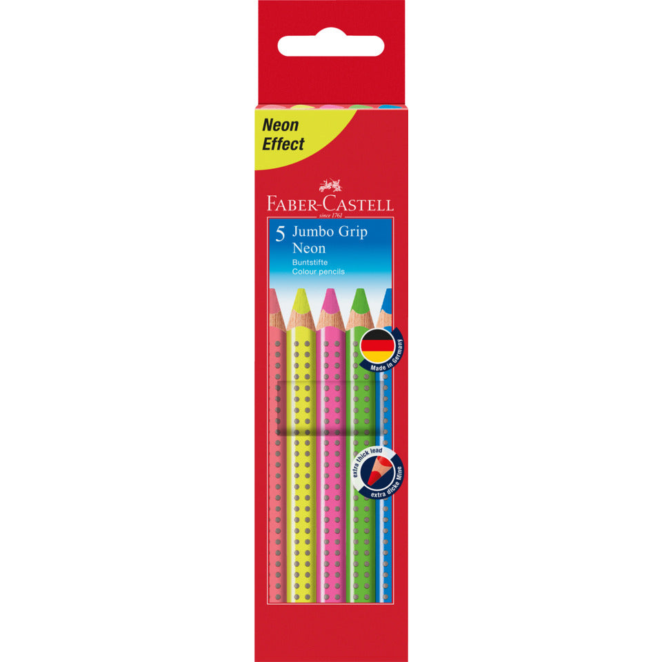 Farbstiftetui Jumbo Grip Neon, 5 Stück FABER CASTELL 110994 FABER CASTELL 110994  5St
