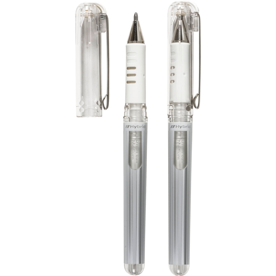 Gel-Tintenroller Hybrid Gel Grip DX K230, 0,5mm, metallic weiß PENTEL K230WO PENTEL K230-WO Metallic Grip