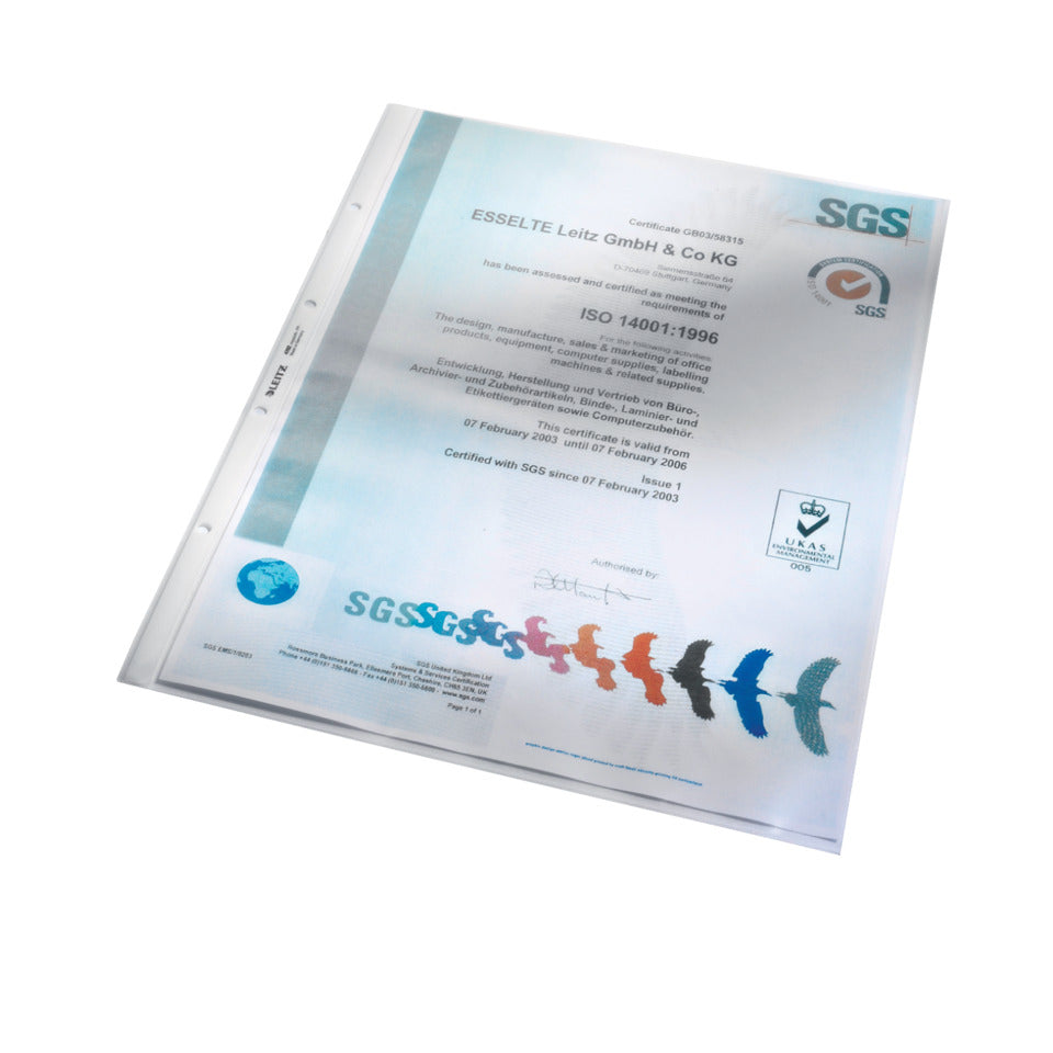Prospekthülle Standard, A3 hoch, PP, genarbt, dokumentenecht, farblos LEITZ 4702-00-00 LEITZ 4702-00-00 ungefalzt