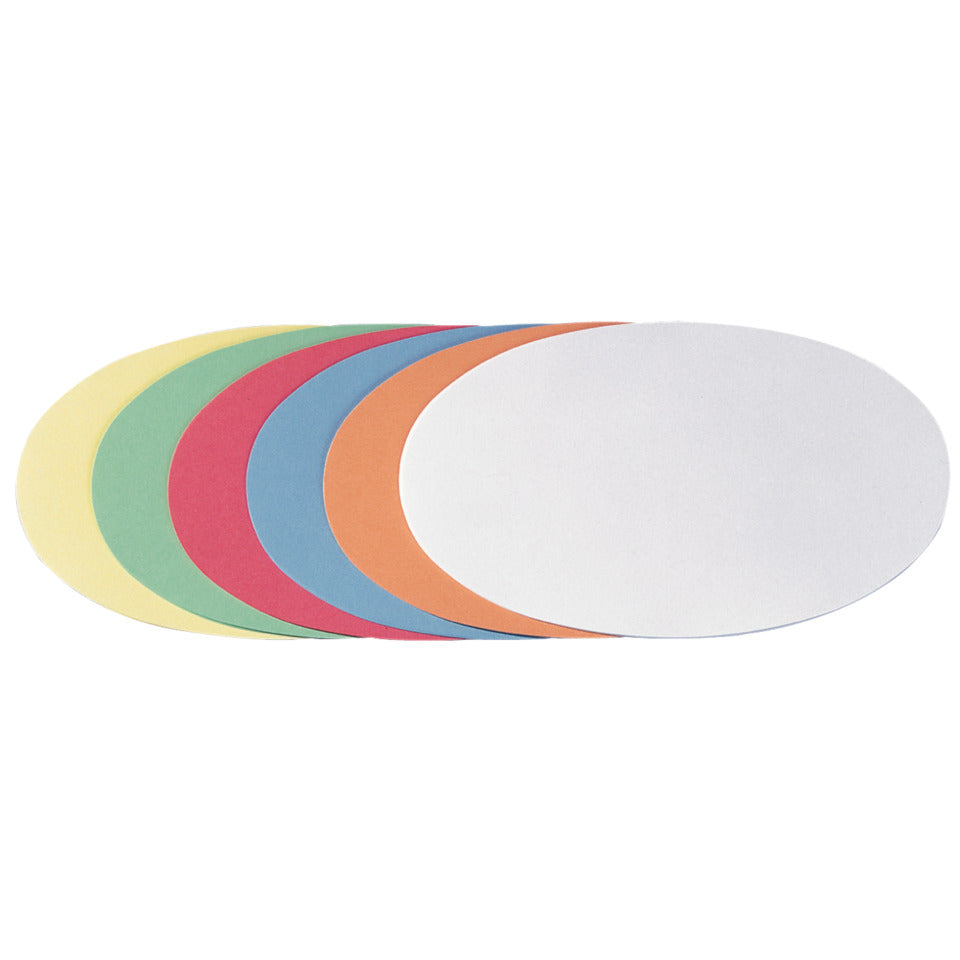 Moderationskarte Oval - selbstklebend, 190 x 110 mm, Altpapier, 300 Stück, sortiert FRANKEN UMZS111999 FRANKEN UMZS111999 300ST skl
