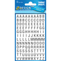 Buchstabenetiketten A-Z, 120 Stück, schwarz AVERY ZWECKFORM 3720 ZWECKFORM 3720 6,5 mm Druckschrift