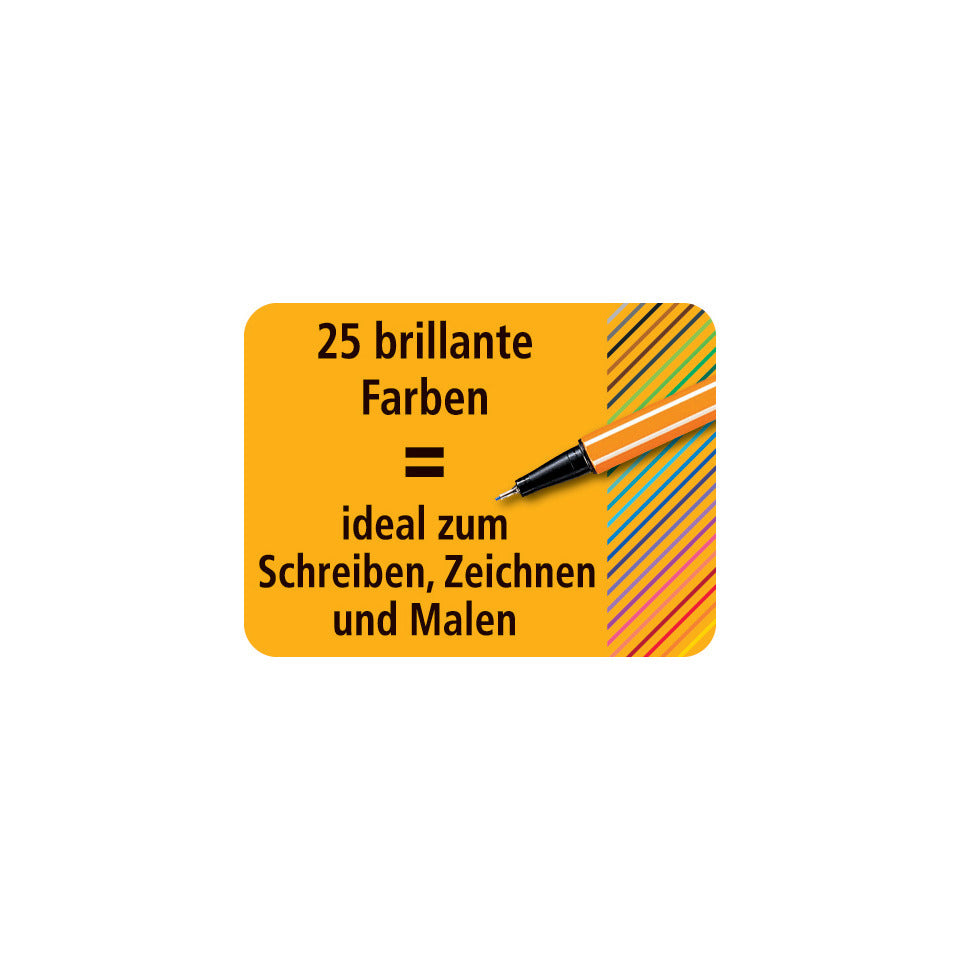 Fineliner point 88®, 0,4 mm, gelbrot STABILO 88/30