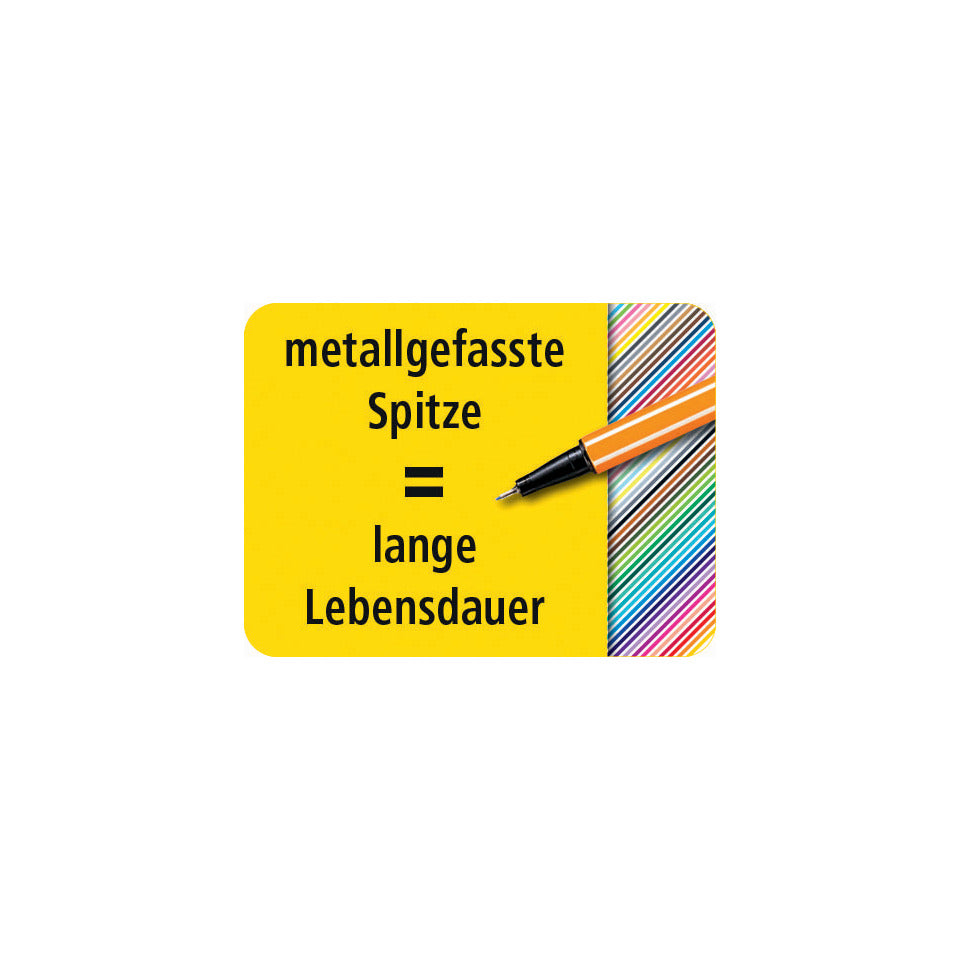 Fineliner point 88®, 0,4 mm, gelbrot STABILO 88/30