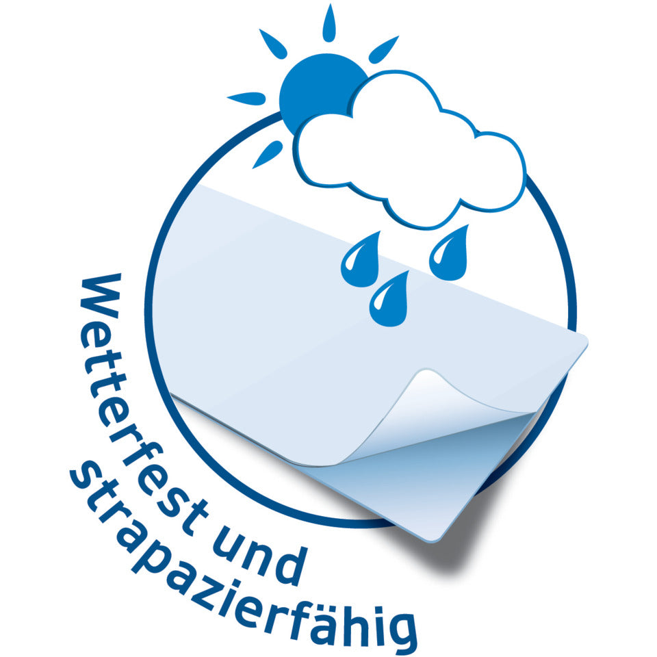 Folienetiketten stark haftend, 210x297mm, wetterfest, 10 Stück, weiß HERMA 9500 HERMA 9500 wetterf. 10 St. extra stark
