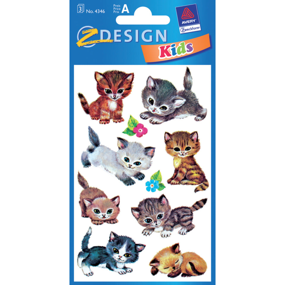 Schmucketikett Katzenkinder, 30 Stück AVERY ZWECKFORM 4346