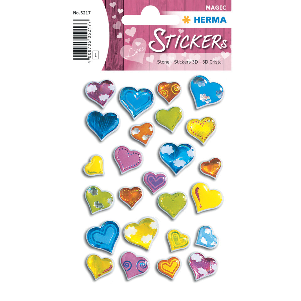 Sticker Herzen, Stone, 25 Stück HERMA 5217