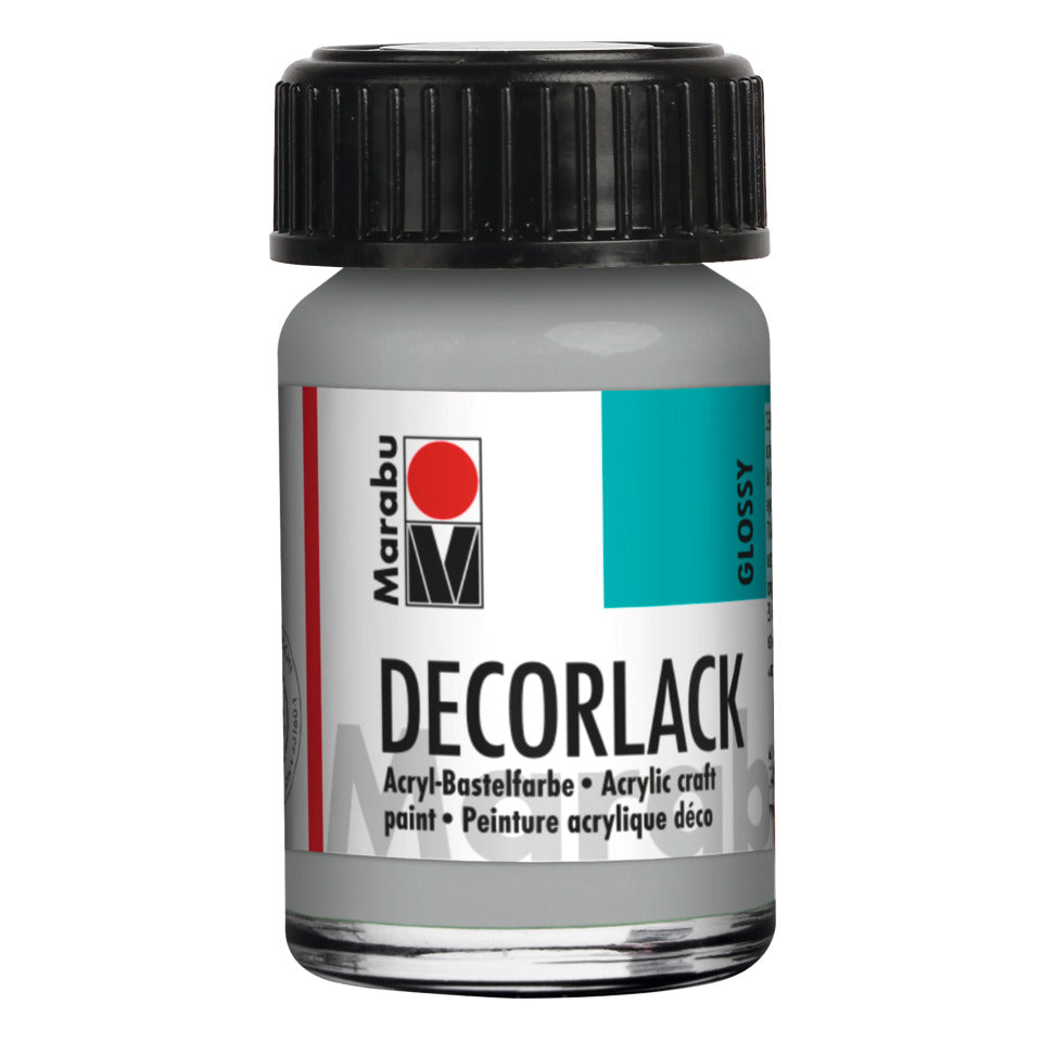Decorlack Acryl, 15ml, metallic silber  l MARABU 11300 039 782 MARABU 1130 39 782  15ml