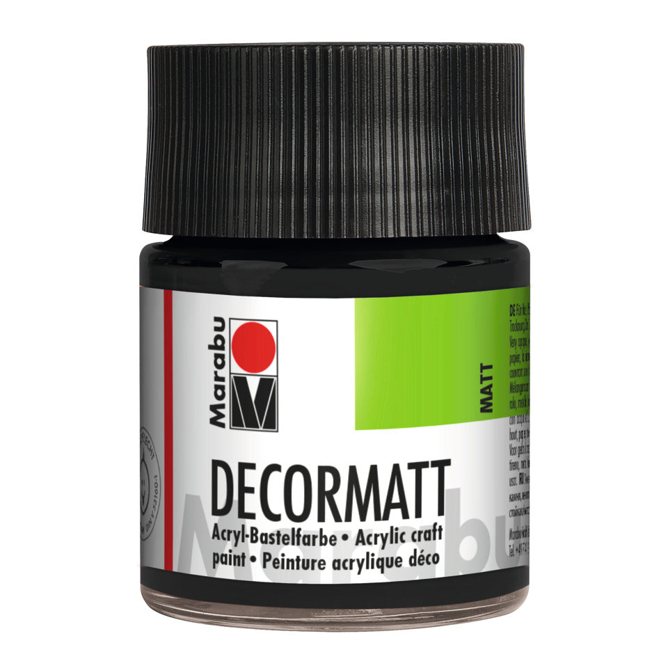 Decormatt Acryl, 50ml, schwarz MARABU 14010 005 073 MARABU 1401 05 073   50ml