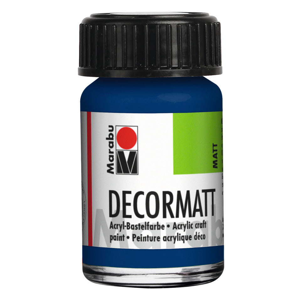 Decormatt Acryl, 15ml, dunkelblau MARABU 14010 039 053 MARABU 1401 39 053  15ml Glas