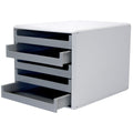 Schubladenbox 5 Laden hellgrau/dunkelgrau M+M 30050910