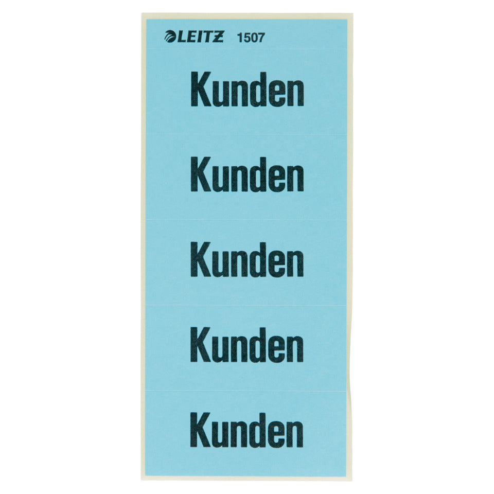 Inhaltsschild Kunden, selbstklebend, 100 Stück, blau LEITZ 1507-00-00 LEITZ 15070000 selbstklebend