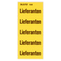 Inhaltsschild Lieferanten, selbstklebend, 100 Stück, gelb LEITZ 1508-00-00 LEITZ 15080000 selbstklebend