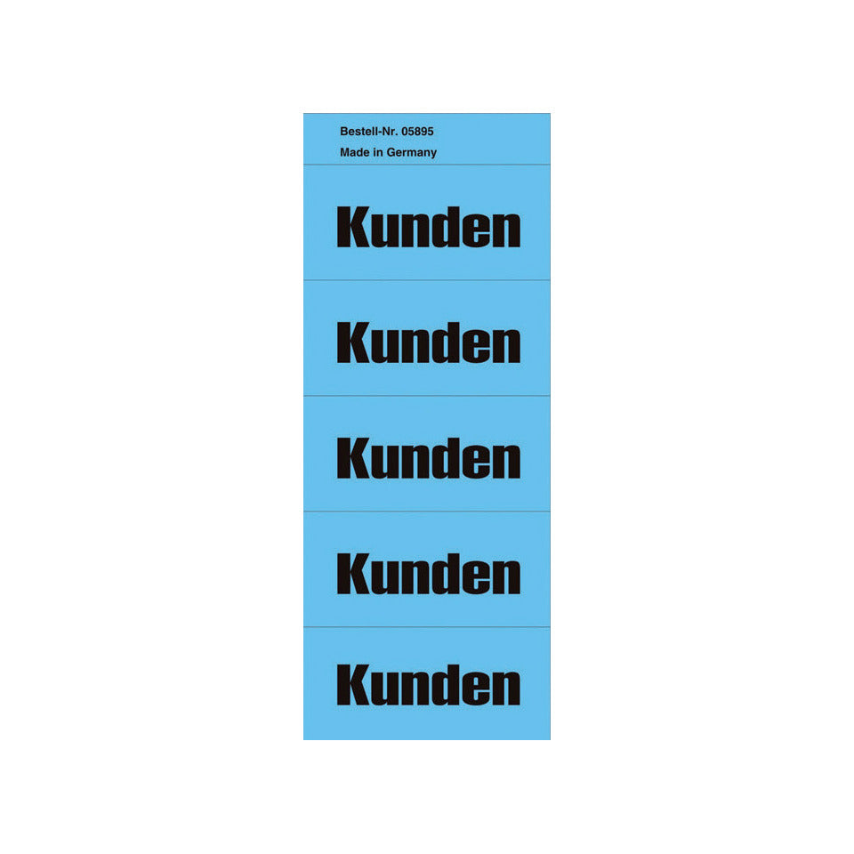 Inhaltsschild Kunden, selbstklebend, 100 Stück, blau  5895 NEUTRAL 5895  skl  Pg100St