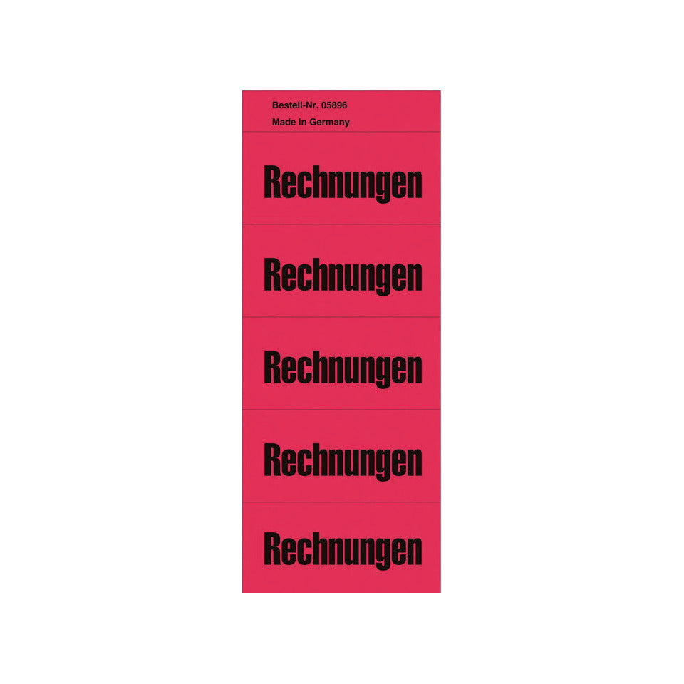 Inhaltsschild Rechnungen, selbstklebend, 100 Stück, rot  5896 NEUTRAL 5896  skl  Pg100St