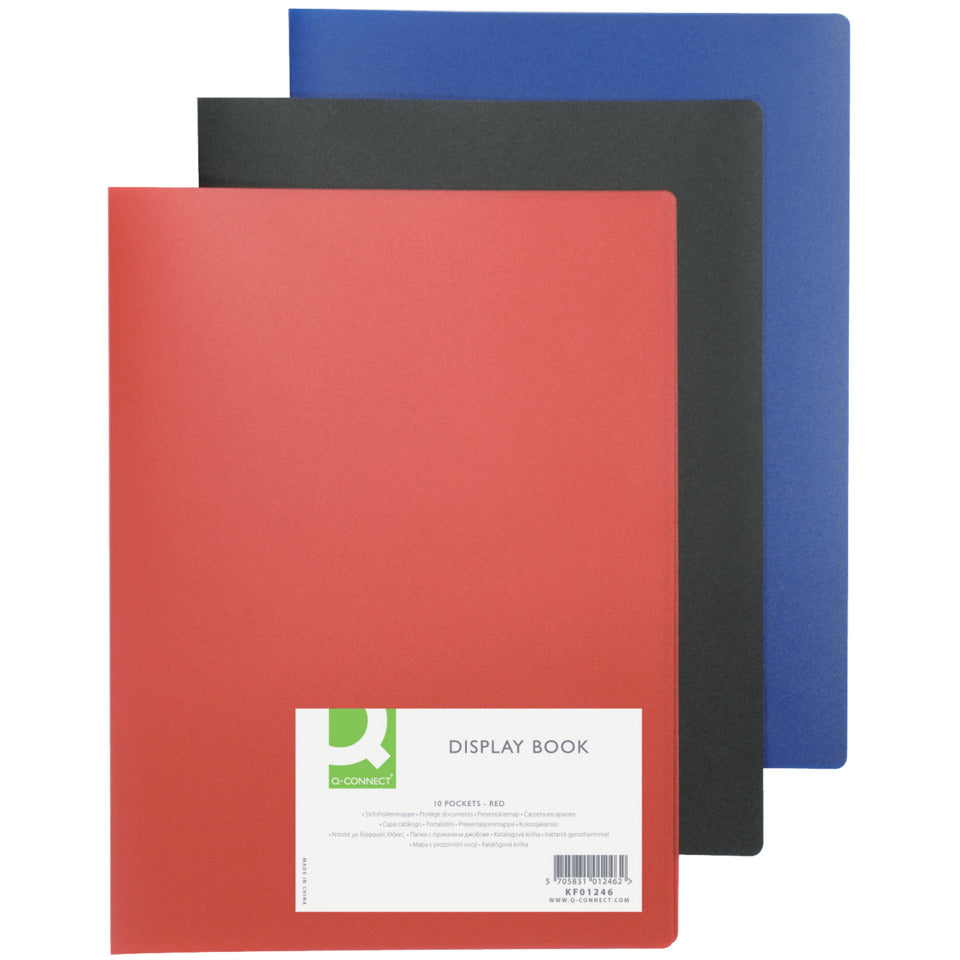 Sichtbuch, A4, 10 Hüllen, schwarz Q-CONNECT KF01248 Q-CONNECT KF01248 10 Hüllen