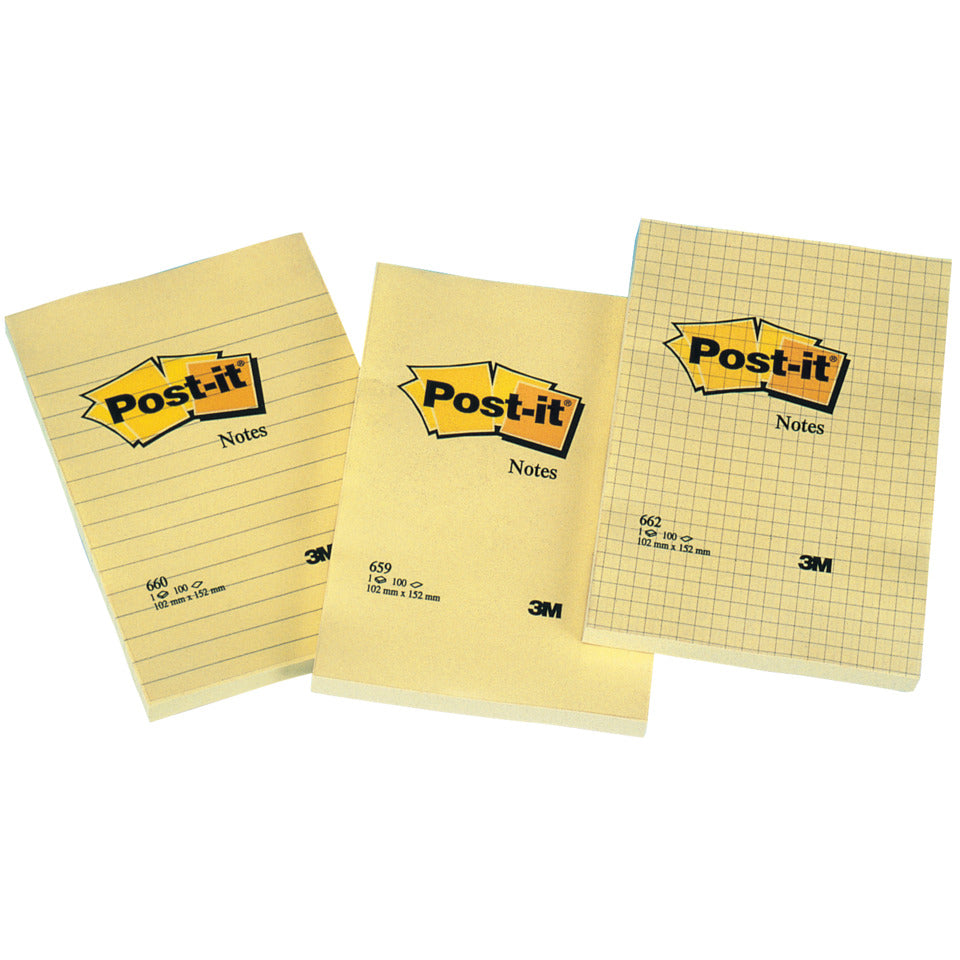 Haftnotizblock, 102x152mm, 100 Blatt, gelb POST-IT 659 POST IT 659  100Bl