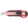 Cutter, 18 mm Klinge, Scheiberaster, Rechtshänder/Linkshänder, Kunststoffgehäuse, gummierte Griffzone, inklusiv 2 Ersatzklingen, rot ECOBRA 770560 ECOBRA 770560 +2 Ersatzklingen