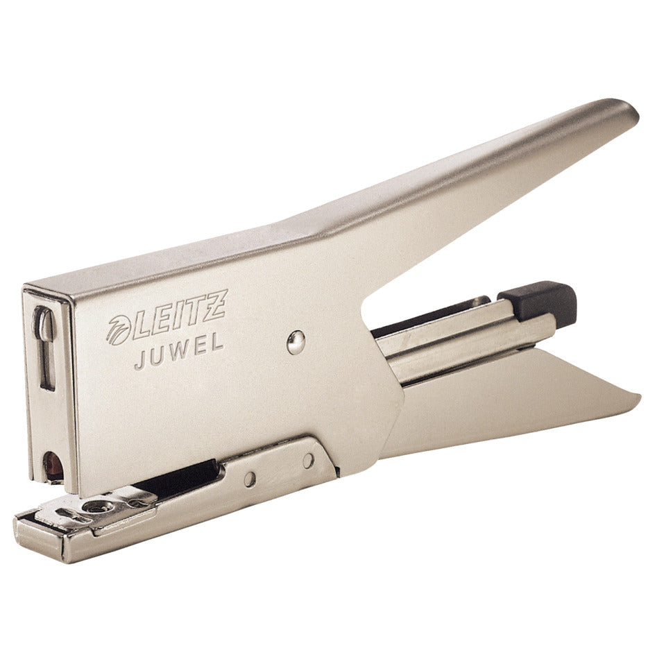 Heftzange Juwel 2000, 12 Blatt, Einlegetiefe 28 mm, nickel LEITZ 5557-00-82