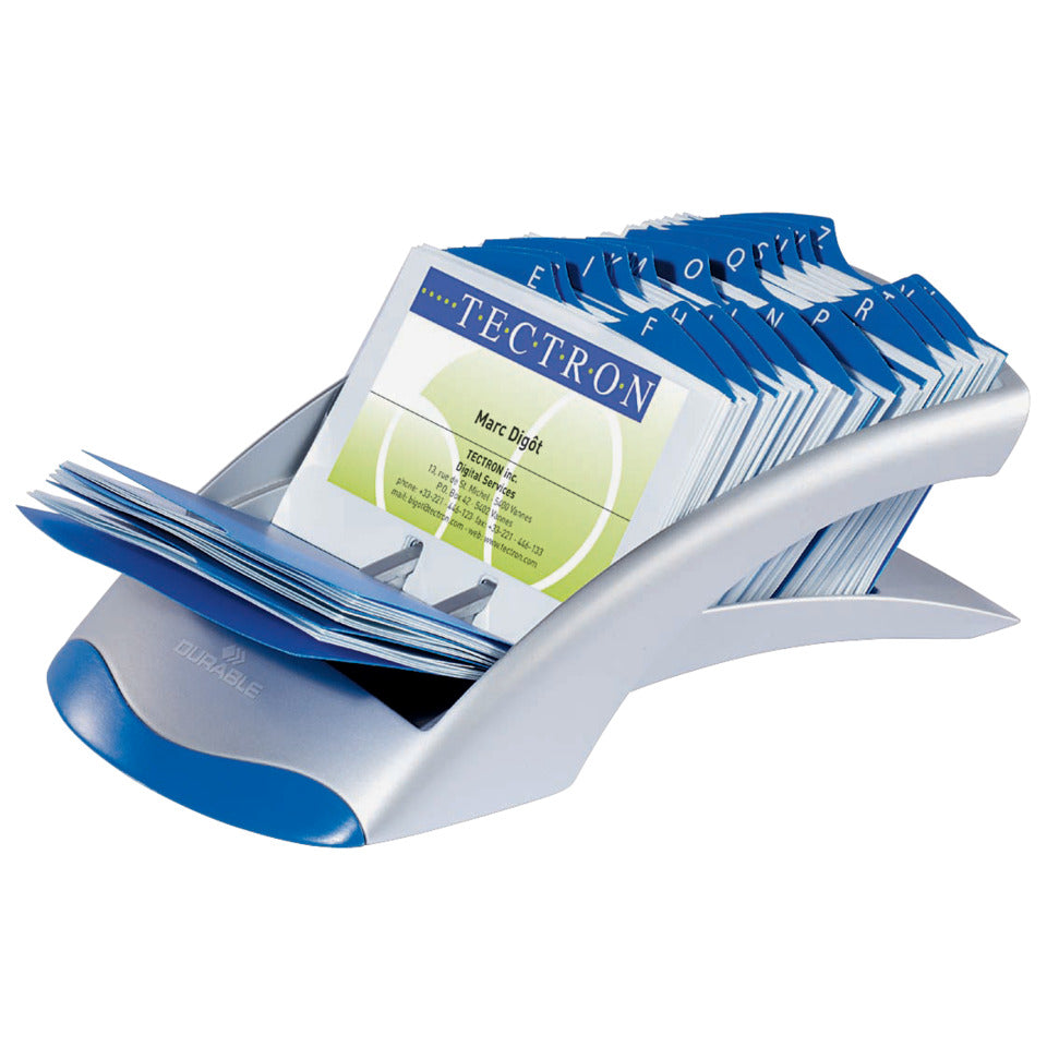 Visitenkartenständer Visifix® Desk für 200 Karten, silber DURABLE 2413 23 DURABLE 2413 23 VISIFIX DESK