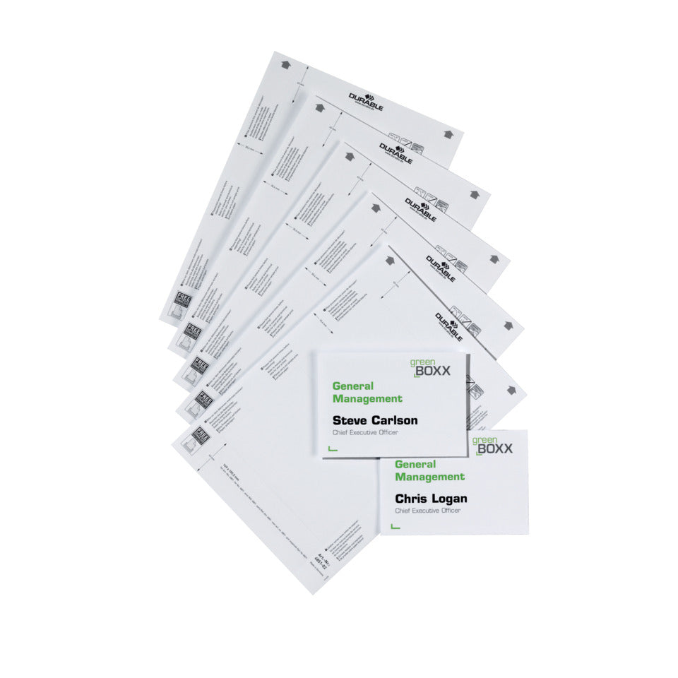 Einsteckschild DOOR SIGN REFILL, 149 x 105,5 mm, weiß   20 Stück DURABLE 4851 02 DURABLE 4851 02 20ST Info Sign