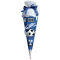 Schultüte, Bastelset Soccer 3D, 68cm, 6-eckig, Kreppverschluss, blau ROTH 658027 ROTH 658027  68 cm