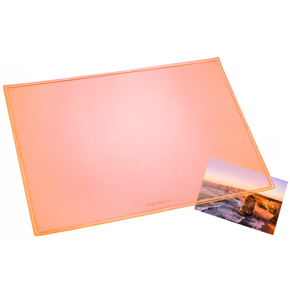 Schreibunterlage Durella Transluzent, 40x53 cm, transparent orange LÄUFER 32626 LÄUFER 32626 Durella 40x53cm