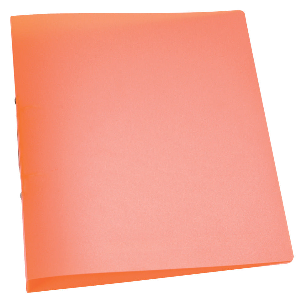 Schulordner, A4, 2-Ring, 25mm, PP, transluzent orange Q-CONNECT KF02485 Q-CONNECT KF02485 2 Ring 25mm