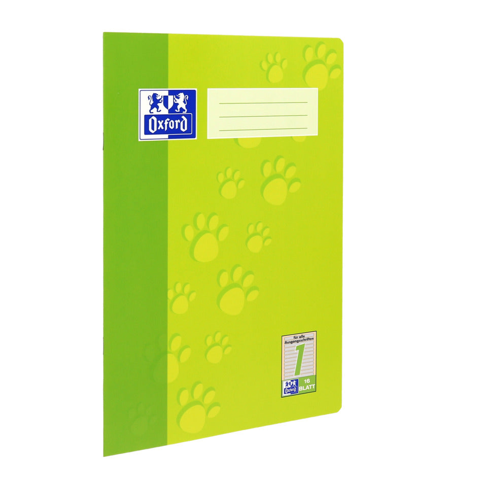 Heft, A4, 90g/m², 16 Blatt, Lin.1, liniert, grün OXFORD 100050400