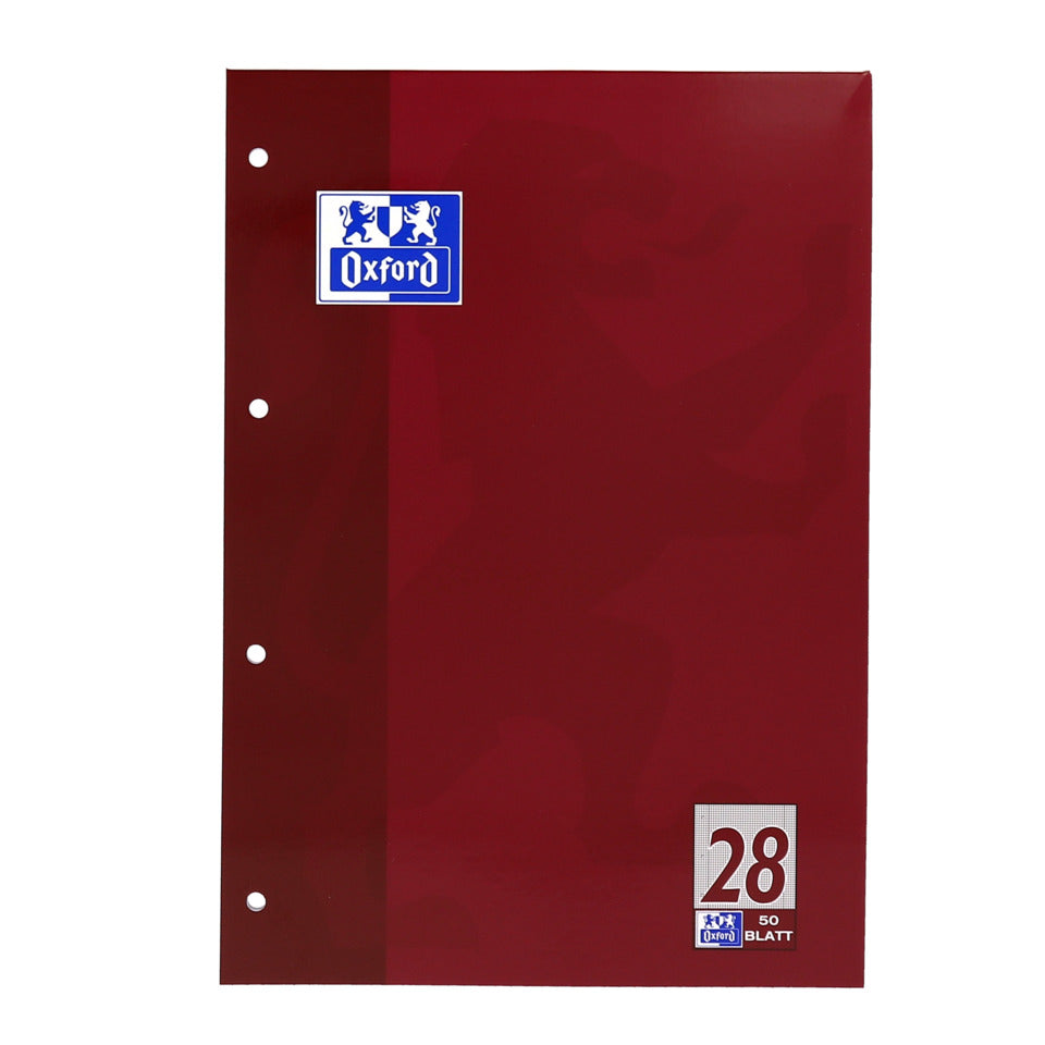 Schulblock, A4, 90g/m², 50 Blatt, Lin.28, kariert mit Rand/beidseitig OXFORD 100050353 OXFORD 100050353 90g