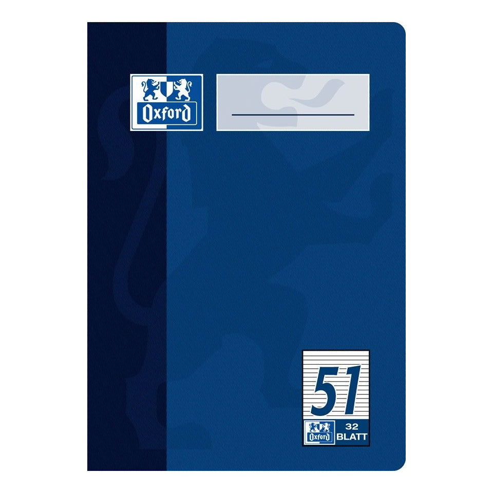 Oktavheft, A6, 90g/m², 32 Blatt, Lin.51, liniert, sortiert OXFORD 100050396 OXFORD 100050396 Lineatur 51