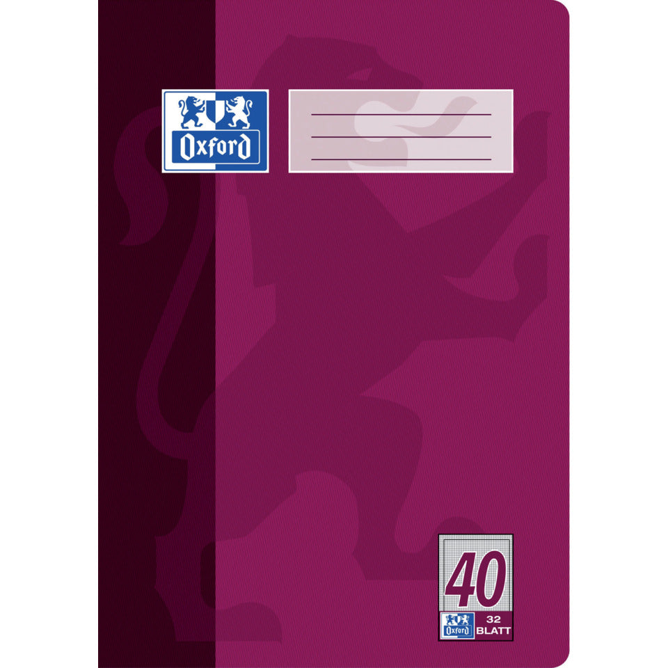 Heft, A4, 90g/m², 32 Blatt, Lin.40, kariert mit Rand OXFORD 100050335